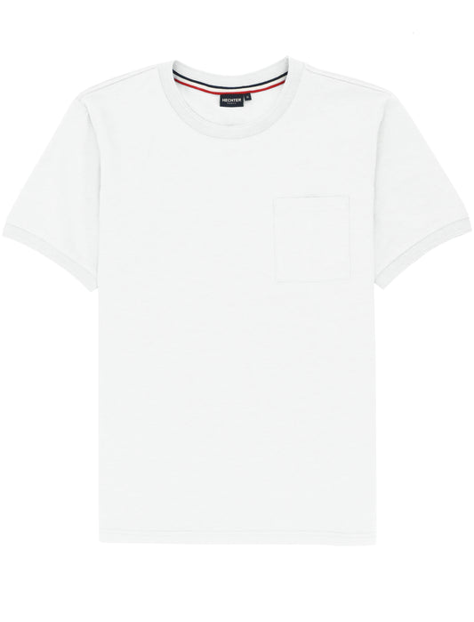 White Cotton Pocket Tee