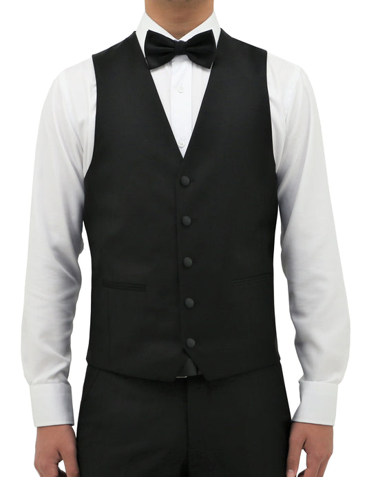 Ryan Formal 106 Black Wool Waistcoat