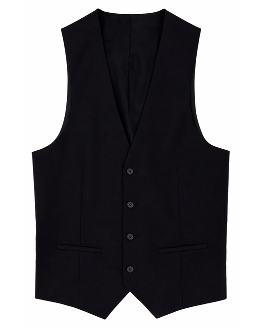 Dorset 112 Black Wool Waistcoat
