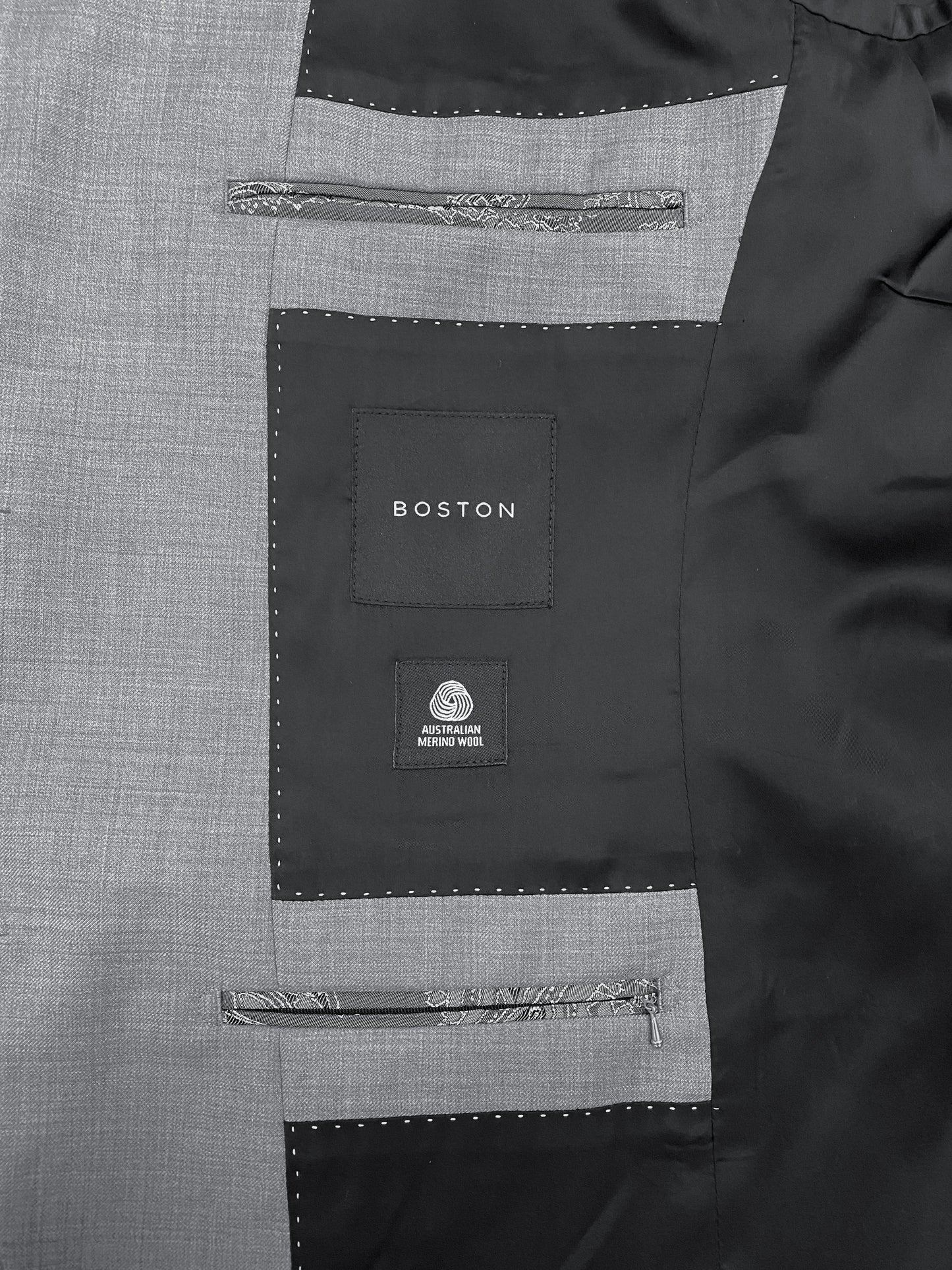 Lazio 112 Grey Wool Suit Jacket