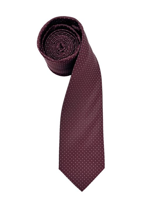 Burgundy Dotted Tie