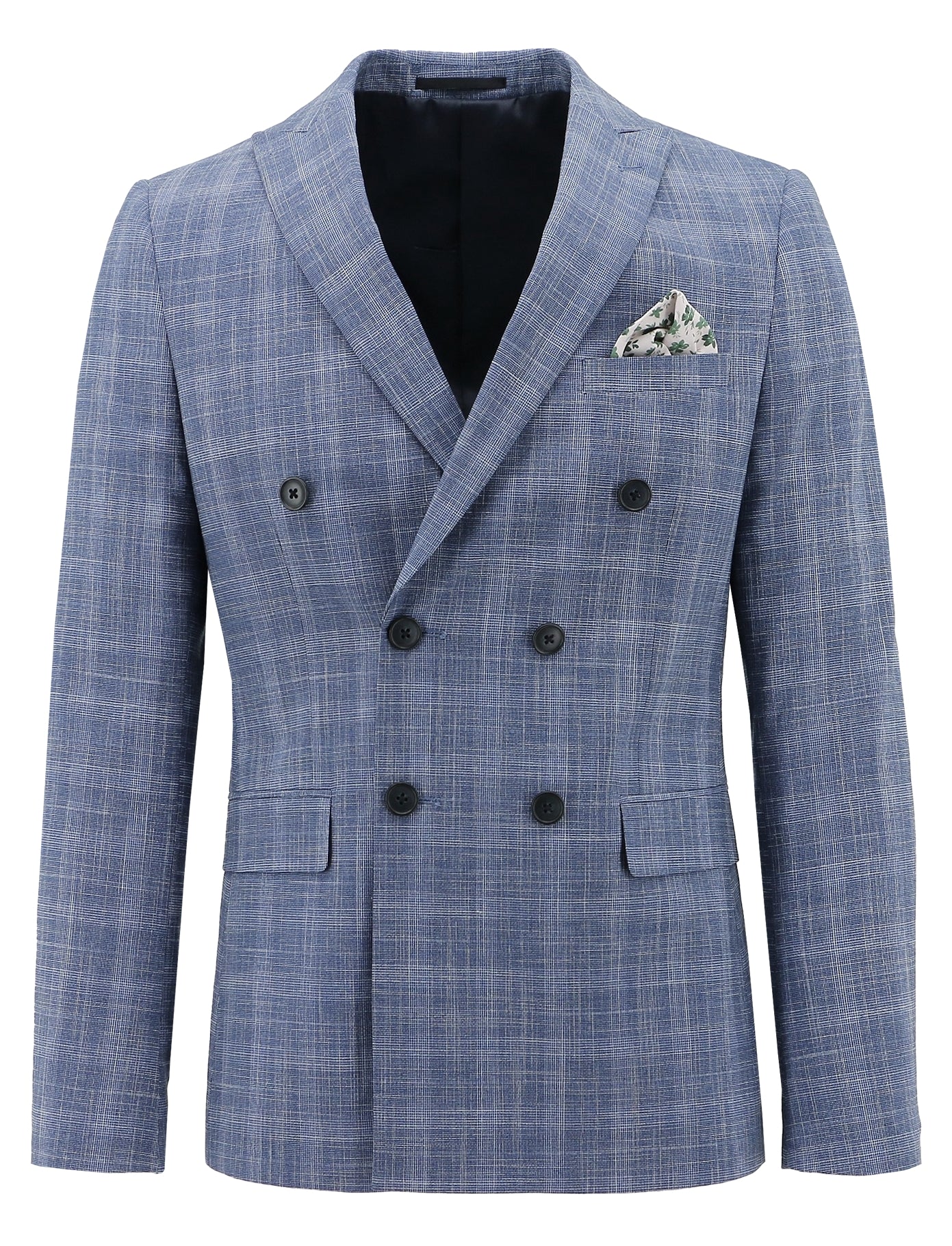 Edward Blue Double Breasted Suit Jacket – Tony Barlow