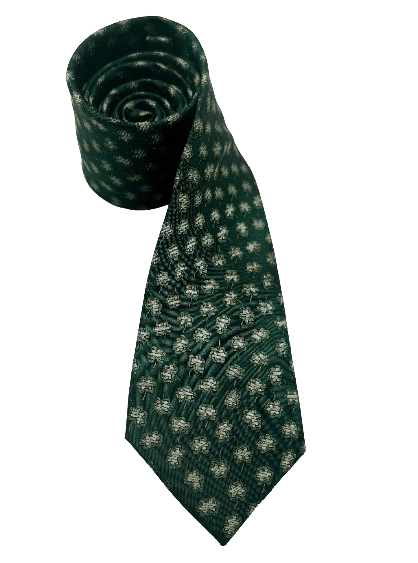 Green Floral Print Silk Tie