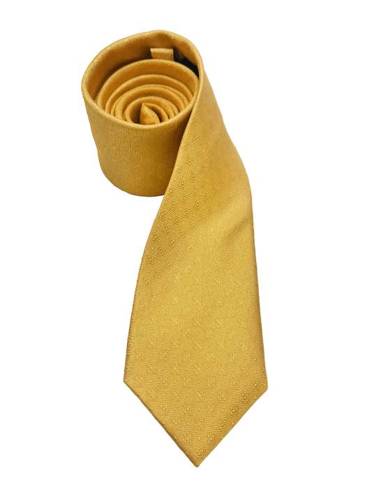 Yellow Star Print Silk Tie