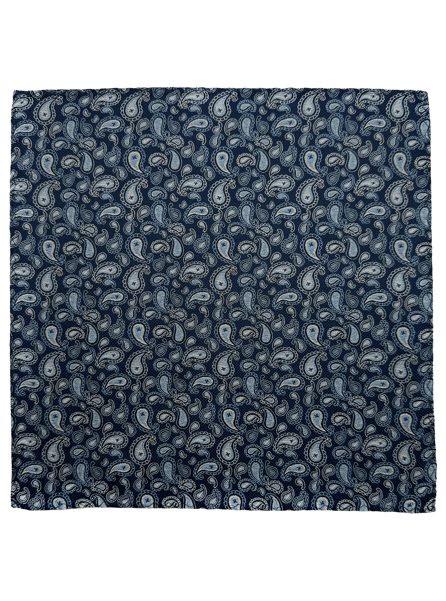 Blue Paisley Print Pocket Square