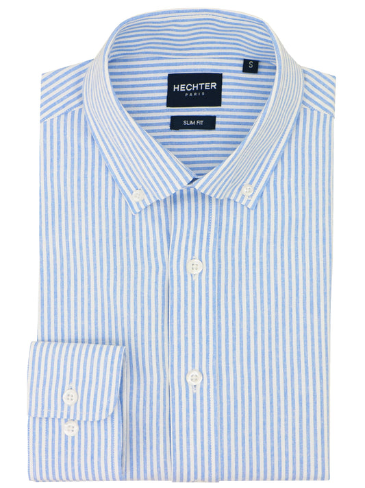 Blue Button Down Striped Shirt