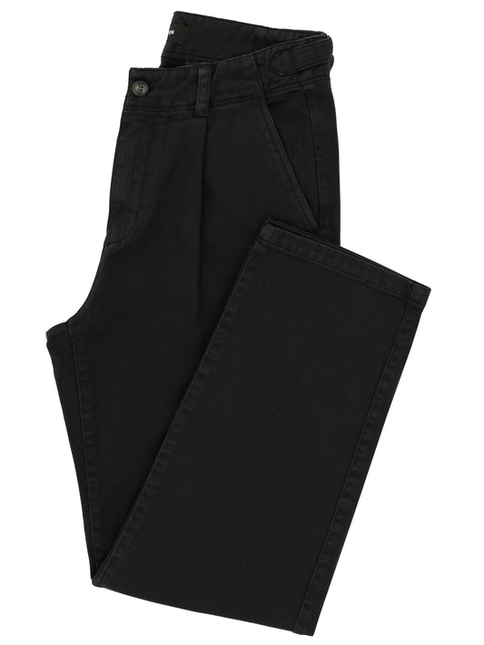 Milo Black Side Tab Cotton Chino