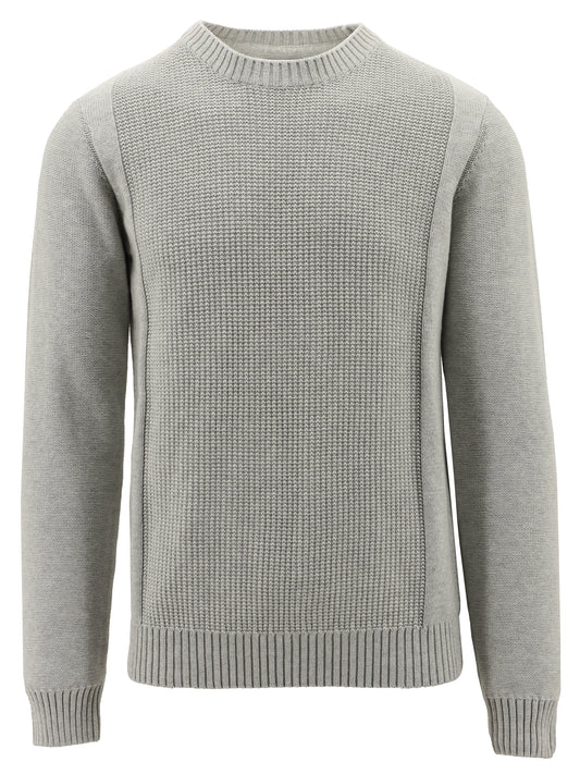 Michael Grey Woven Crew Knit Jumper