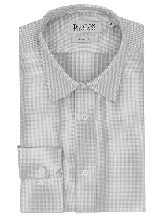 Liberty Business Grey Microchecked Shirt