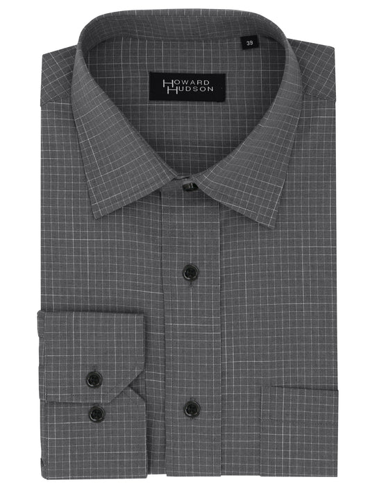 Brooke Grey Mini Windowpane Shirt