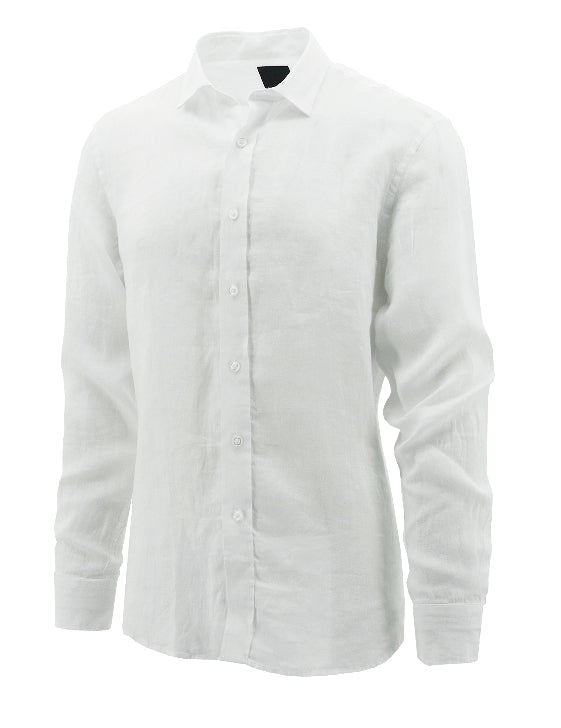 Sel White Linen Long Sleeve Shirt