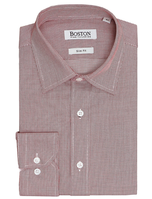 Liberty Business Red Mirco Checked Shirt