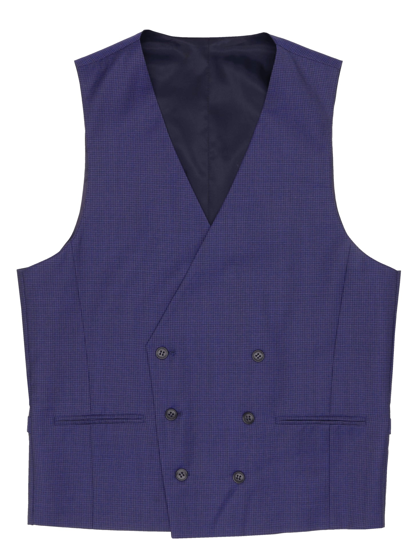 Purple Double Breasted Waistcoat