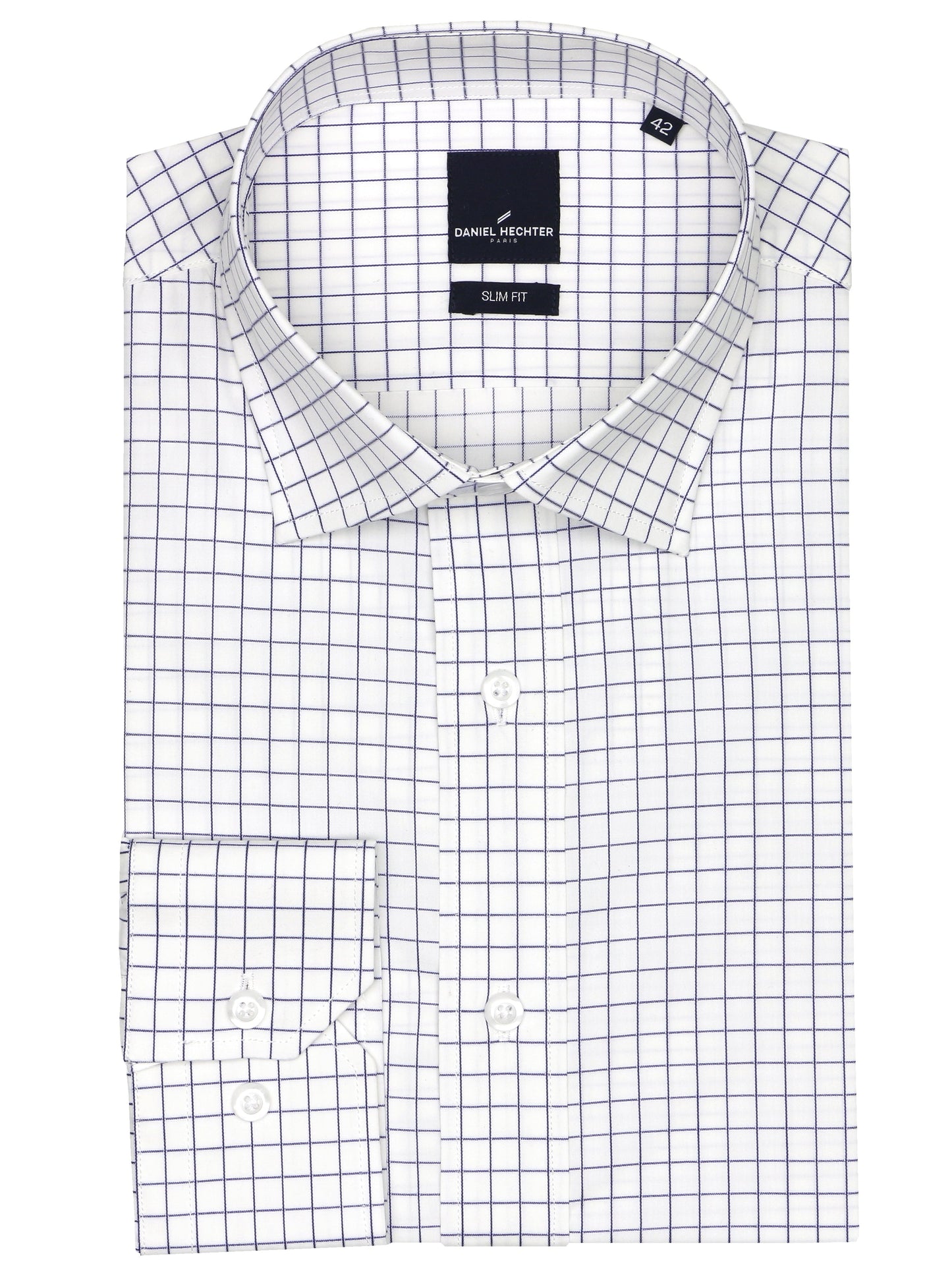 Jacque Business Navy Checked Shirt