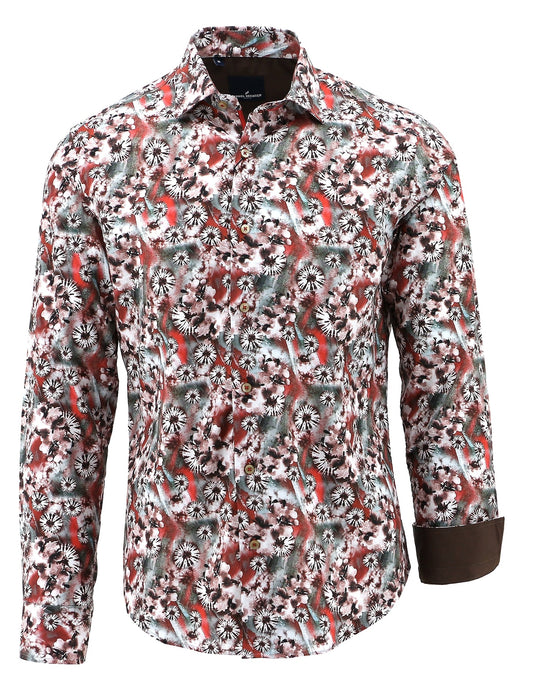 Vogue Red Floral Printed Shirt