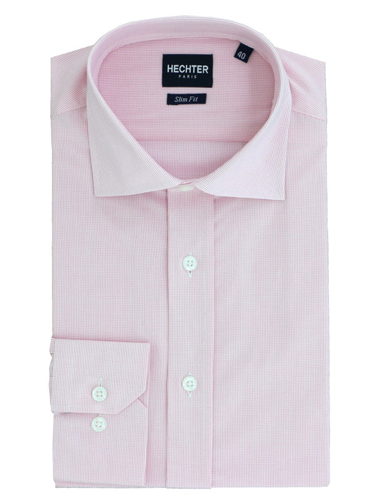 Jacque Business Pink Microchecked Shirt